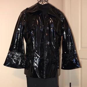 NEW! Vegan Patent Leather Rain Jacket